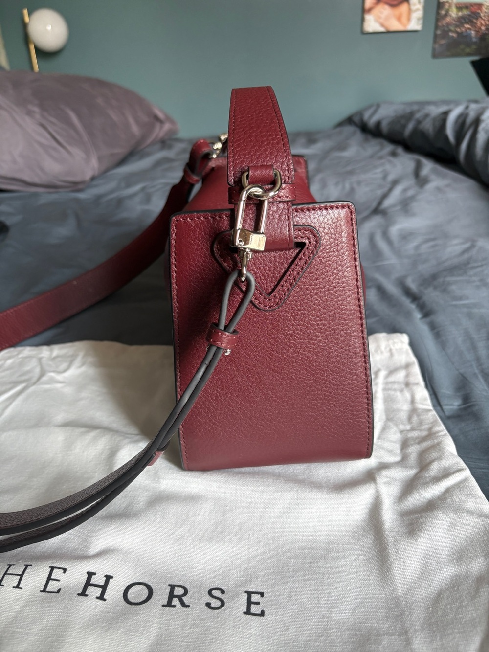 Burgundy Clementine Crossbody Bag - The Horse - Picture 2 of 11